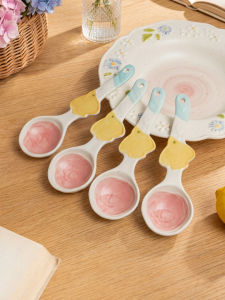 WUXIN | Long Handle Childrens Tableware Colorful Cute Spoons