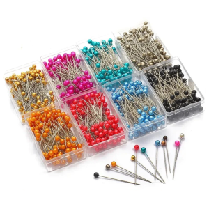 40Pcs Pearl Positioning Needles Head Stitch Straight Push Sewing Pins For DIY Sewing Tools