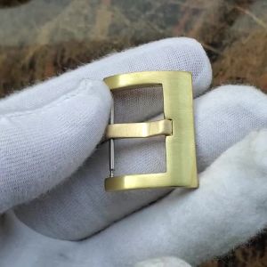 Solid Brass Watch Band Clasp Yellow Copper Pin Buckle Bracelet for 18mm 20mm 22mm 24mm Watchbands Unique Strap Accessory