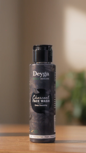 Deyga Charcoal Face Wash 100ml | Natural Cleanser with Activated Charcoal & Tea Tree Oil | Fights Pimples Blackheads & Acne | Gentle Daily Cleanser