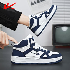 Mens High Top Casual Shoes Sporty Board Shoes Korean Design Couples mid Top Mens Shoes Warrior Brand Artificial Leather