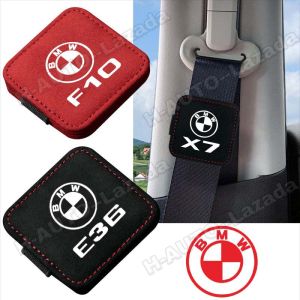 Car Seat Belt Limiter For BMW E36 E46 F10 F20 F30 X1 X2 X3 X4 X5 X6 X7 E39 E60 E90 M Power Adjustable Safety Seat Belt Shoulder Pad Stopper Fashion Seatbelt Adjuster Clip Car Interior Accessories