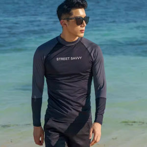 Mens Diving Suit Quick Dry Long Sleeve Jellyfish Suit Hot Spring Snorkeling Swimming Outfit Long Pants Nylon Material Dive Gear