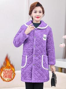 ฤดูหนาว หนาขึ้น ผ้าขนแกะ ผ้าฝ้าย เสื้อแจ็คเก็ต เสื้อโค้ท แขนยาวเก็บความอบอุ่น ปกโปโล เสื้อแจ๊กเก็ตลายสัตว์แบบโค้งงอเดี่ยว