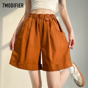 7.Modifier | Quần Dài Chân Rộng Cao Waist Slimming Vải Cotton Đã Xử Lý