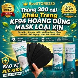 [300CÁI]Khẩu Trang KF94 HIỆU HOÀNG DŨNG TRẮNG BAO BÌ MỚI SỐ LƯỢNG 1 THÙNG 300CÁI