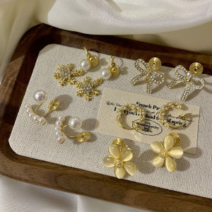 Korean Design Elegant Simulated Pearl Big Round Clip on Earrings Non Pierced Baroque Pearl Ear Clips for Women Jewelry