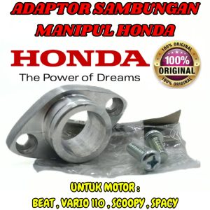 ADAPTOR SAMBUNGAN INTAKE MANIPUL COCOK UNTUK MOTOR BEAT VARIO 110 SCOOPY SPACY SUPRA X 125 ORI 100%.