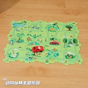 ของเล่นเด็ก จิ๊กซอว์รถป่า 4/8/12 ชิ้น จิ๊กซอว์รถ DIY จิ๊กซอว์รถ