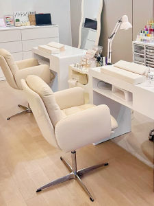 Comfortable Nail Salon Computer Chair Rotatable Adjustable Height Ergonomic Design Artificial Leather Fabric Home Furniture