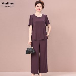 SHERIHAM | Bộ Áo Ngắn Tay Rộng và Quần Ống Rộng Giúp Gọn Người