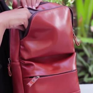 Tas Ransel Kulit Pria Wanita Tas Kulit Punggung Pria Wanita Tas Backpack Kulit Pria Wanita Tas Rangsel Kulit Pria Wanita Cowok Cewek PAVEZ Bag Dari Kulit Sapi Premium