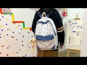 Tas Ransel Wanita Motif Daun: Tas Sekolah Impor TKM