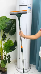 1 Set Extendable Window Cleaner Set with Scraper & Microfiber Pad Replaceable Microfiber Pad Glass Wall Cermin Tingkap