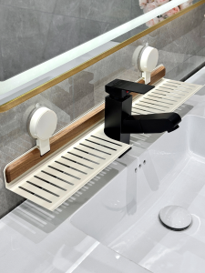 ตู้เสื้อผ้าแบบติดผนังสำหรับห้องน้ำ ติดตรงที่พักน้ำ ไม่ต้องเจาะ ติดตรงกลางกระจก จัดระเบียบวัสดุอุปกรณ์ในห้องน้ำแบบติดผนัง