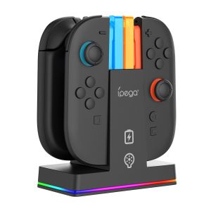 Ipega | Charging Dock for Nintendo Switch 2 Joy Con PG-SW2085 4-in-1 Magnetic Joy Con Charger Stand with RGB Base & LED Indicator