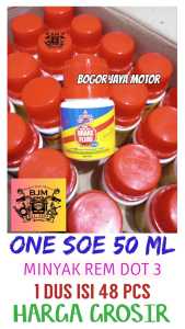 GROSIR 1 DUS ISI 48 PCS ONE SOE MINYAK REM 50 ML DOT 3 BRAKE FLUID DOT 3 MINYAK REM ONESOE MINYAK REM MURAH