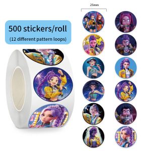 Bandai | 500Pcs Tiger Theme Anime Stickers Roll DIY Waterproof Decals for Scrapbook Phone Luggage Skateboard Laptop Decor