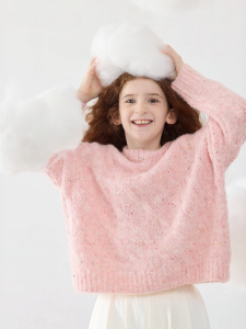 JOLLY BEAN | Color Dot Twisted Loose Fitting Knit Sweater