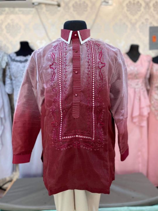 Outlet Maroon Barong Tagalog