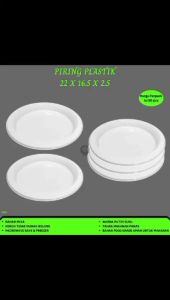 Piring Makan Plastik Piring Makan Wadah Makan Size 22X16.5X2.5 (Isi 50 Pcs--WP9)