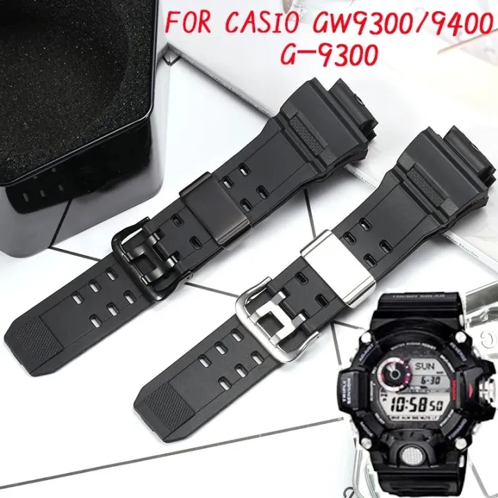 อุปกรณ์สำหรับนาฬิกา สายนาฬิกาเรซินสำหรับ Casio G-Shock GW9300 GW9400 GW-9400 GW-9300 G-9300กันน้ำผู้ชายห่วงนาฬิกาข้อมือสายสเตนเลสอุปกรณ์นาฬิกากําไลยาง