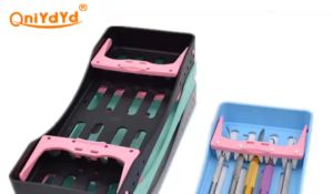 5/7/10 Slots Random Color Dental Autoclave Sterilization Cassette Rack Box Tray Dentistry Instrument Disinfection Placing Plate Tool Set  Holder
