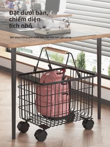 QIMAHUANGZI | Giá Để Dưới Bàn Có Tay Xách