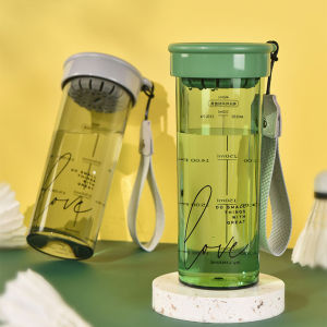 Botol Minuman Portable 460ML High Quality Botol Plastik dengan saringan Botol minum Trendy /YH-8042