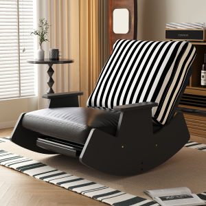 Retro Wooden Swinging Chair Outdoor Balcony Single Sofa Couchable Lazy Chair Home Living Room Casual Furniture Design