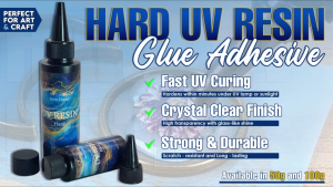iPrintph ClearBond Hard UV Resin Glue – Fast Curing Crystal Clear Strong Adhesive 50g & 100g