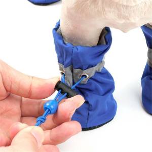 4Pcs Dog Boots Shoes Anti Slip Waterproof Rain Boots Adjustable Puppy Rain Pet Cat Pet Boots