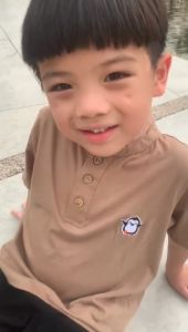 Kaos Anak Cowok Oscar Smilee Warna Coklat Size 1-5 Tahun