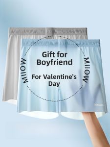 Miiow | MiiOW Ice Silk Arro Pants Mens Underwear 2025 New Cool Feeling Seamless Boxer Shorts Valentines Day Gift Four Corner