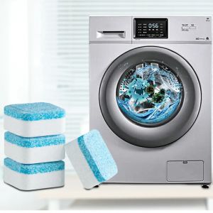 Washing Machine Cleaner Tablets Deep Clean Metal Drum Effervescing Instantly Neutralize Odors No Residue Compact Cube for Home L