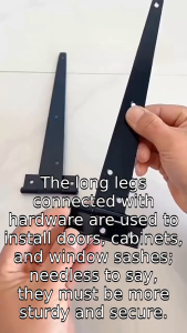 【COD&READY STOCK】3/4/6inch Door Hinges Heavy Duty Metal Gate Strap Hinges Durable with Screws T Shaped Door Hinges for Wooden Fences Yard Barn Door Cabinet