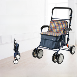 TacaoF Elderly Shopping Cart Foldable Anti-Fall Vegetable Buying Hand-Push Walking Aid Japanese Brand Indoor And Outdoor Use