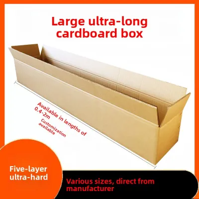 Large Size Corrugated Cardboard Box Flat Long Rectangle Packaging Box Double Wall Shipping Box for Guzheng Instrument