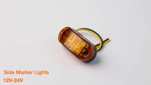 10PCS 2 Đèn LED Hình Bầu Dục Đa Năng Gắn Bên Hông Cho Xe Tải Xe Kéo Xe Caravan 12V-24V Đèn Báo Rẽ Lắp Nổi Màu Hổ Phách/đỏ/trắng/xanh Dương/xanh Lá/tím