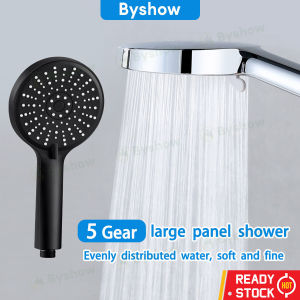 Byshow Pressurized Shower Head powerful High Pressure Showerhead Set Large Panel Wall shower 5 Mode big hand shower head Handheld rain shower bathing Bathroom Accessories shawer head set water heater kepala air hujan bilik mandi 花洒喷头