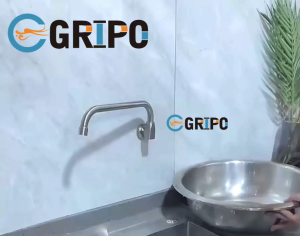 GRIPO High quality 304 Stainless Wok Range Faucet Wall Mounted Single Cold Faucet Matte Finish