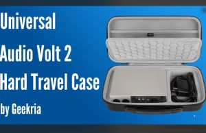 Geekria Audio Interface Carrying Case Hard Shell Travel Bag Compatible with Universal Audio Volt 2 / Volt 1 / Volt 176 (Dark Gray)