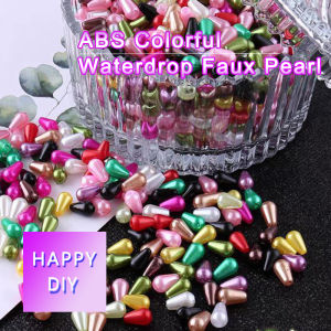 DIY Accessories Waterdrop&Tear Drop Shape ABS Acrylic Faux Pearls with straight holes for handmade jewelry and accessories DIY