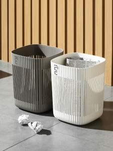 Plastic Garbage Can Long Cylinder Shape for Home Use Bedroom Bathroom Living Room Kitchen Office Waste Paper Basket Hygienic Bucket