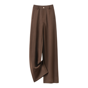 TUOYUN | กางเกงขายาวทรงตรงเอวสูง ทรงหลวม ทรงลำลอง ทรงหลวม กางเกงขายาวทรงหลวมสำหรับผู้หญิงในฤดูใบไม้ร่วง