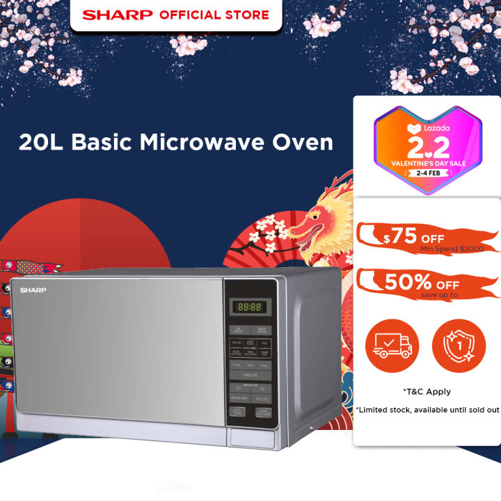 SHARP 20L Microwave Oven R22A0(SM)V Lazada Singapore