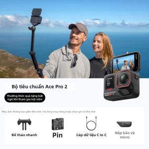 Camera Hành Trình Insta360 Ace Pro 2 - Ống Kính Leica Cảm Biến 1/1.3" Chống Rung AI Màn Hình Lật 2.5"
