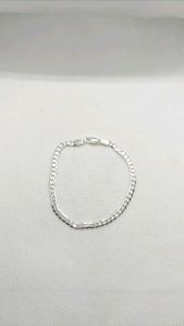 Mens bracelet silver 4mm 7.5 kadena (manipis) 92.5 italy silver (TUNAY NA SILVER)
