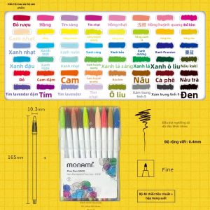 Monami | Bộ Bút Vạch Mảnh 60 Màu