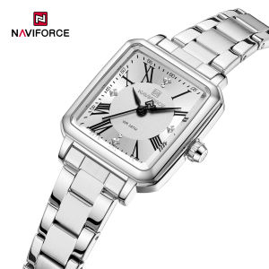 NAVIFORCE Original Watch for Women Stainless Steel Strap 30m Waterproof Seiko Movement Brand New Quartz Womens Casual Fashion Watches NF5065